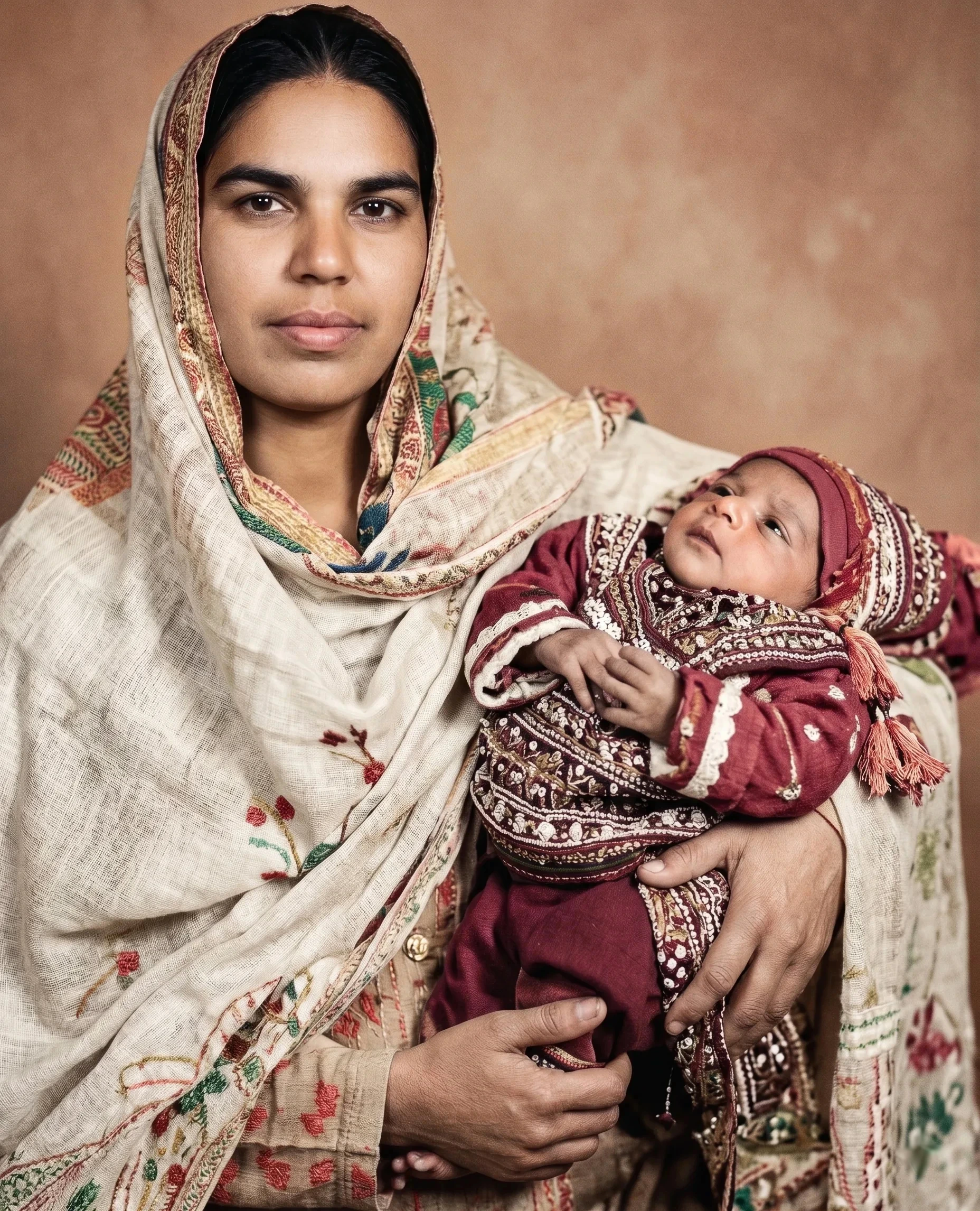 My mother holding me when I was a new born, Gujranwala, 1979